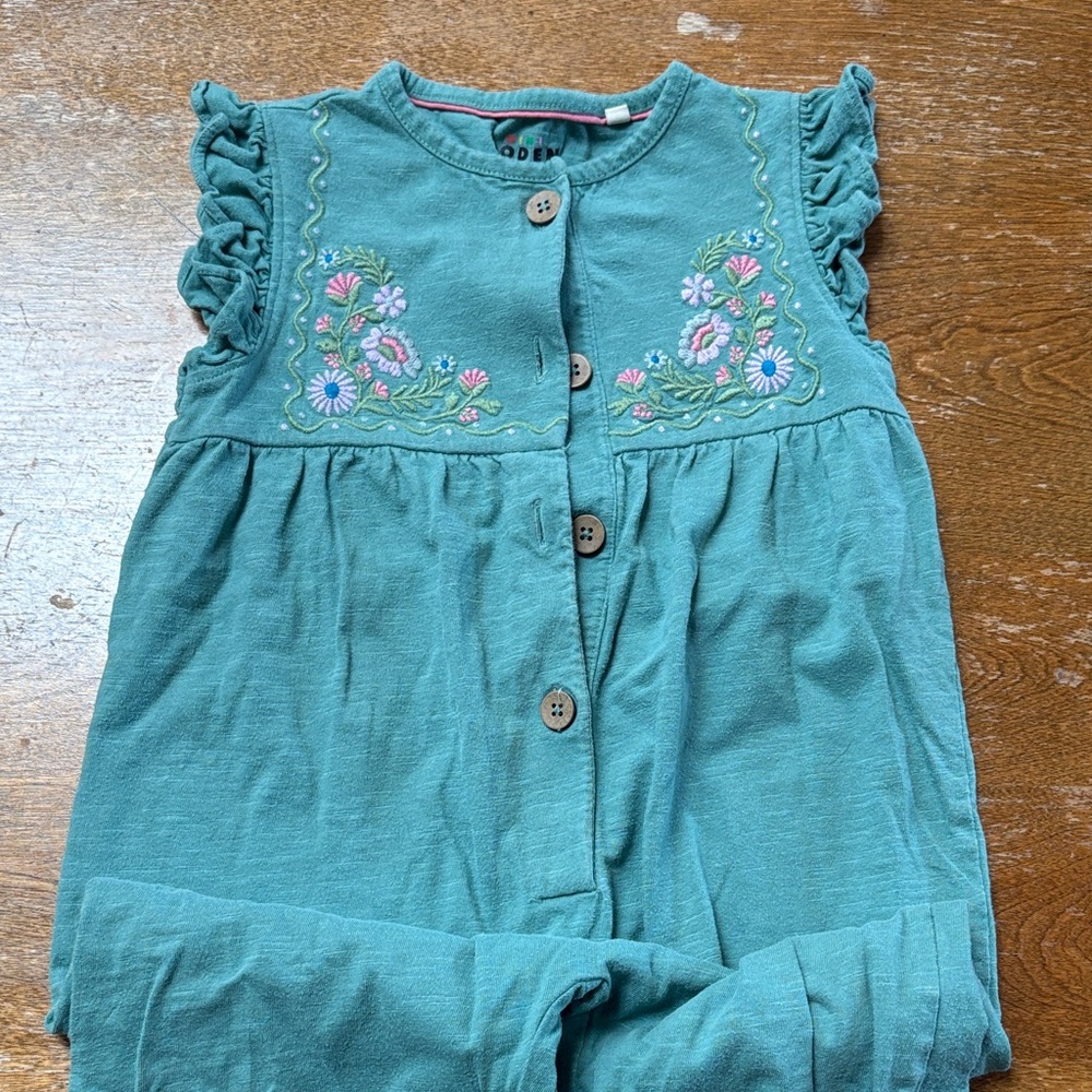 Mini Boden Teal Romper 4-5y